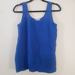 Paraphernalia blue 100% silk tank top